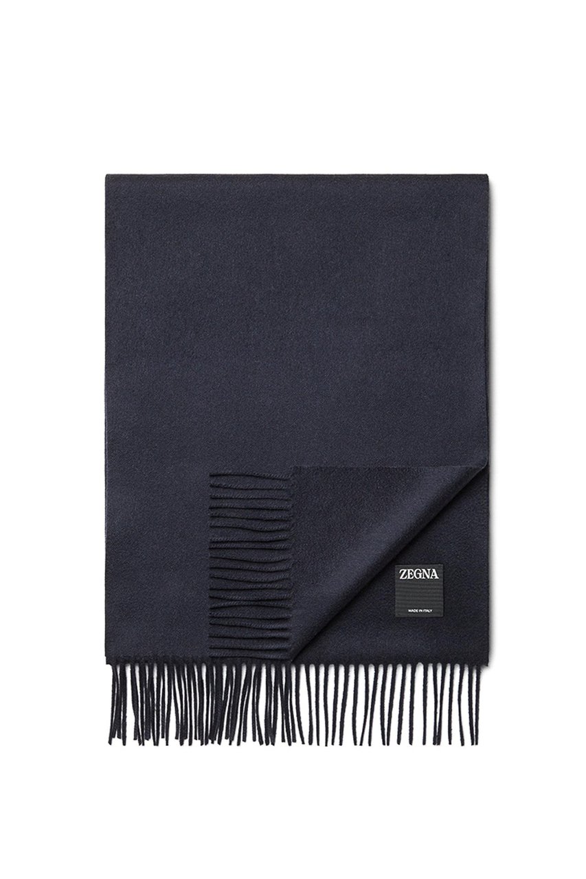 Zegna Beaver Oasi Cashmere Scarf Zwart