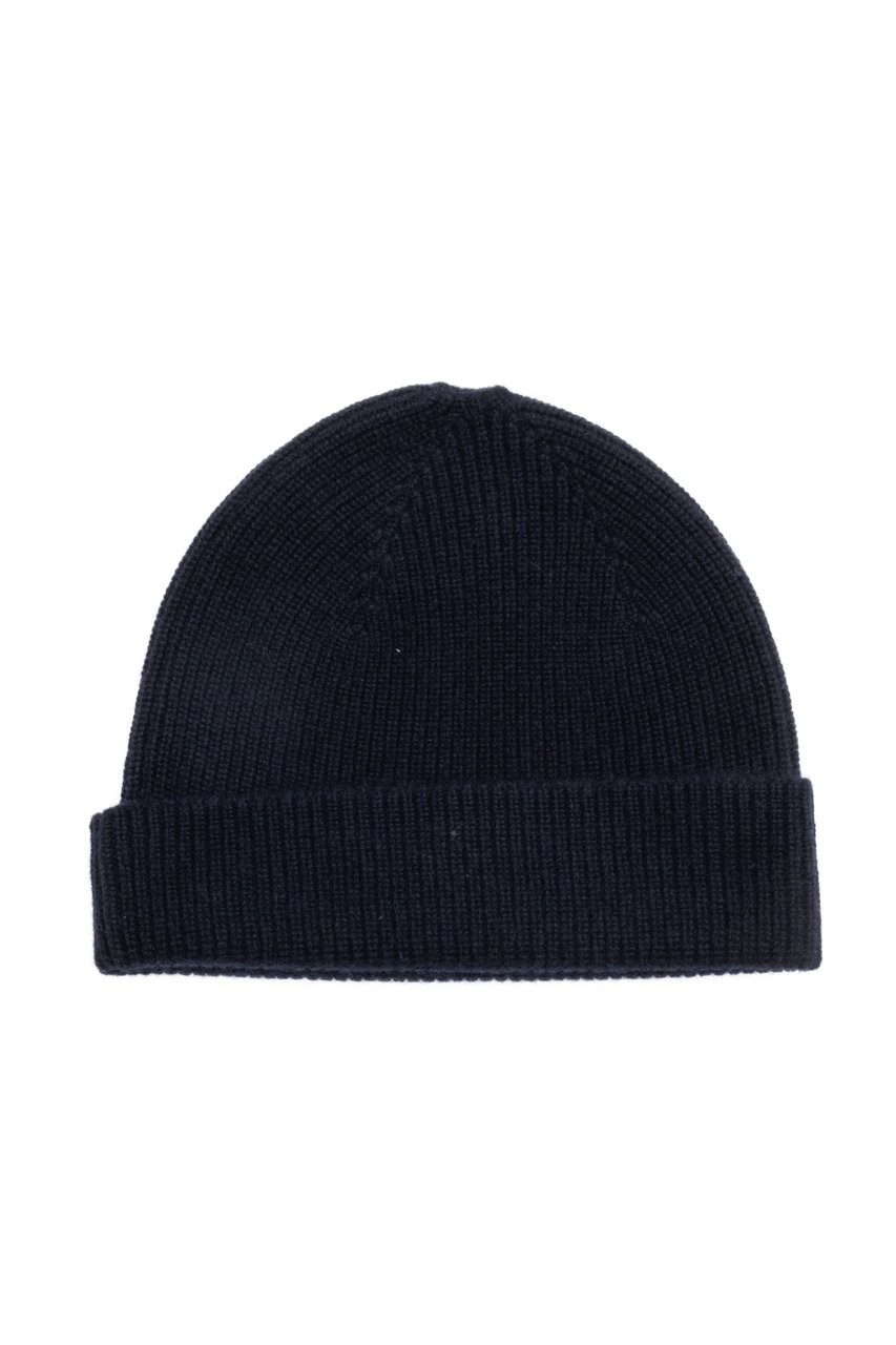 Zegna Ribbed Cashmere Beanie Zwart