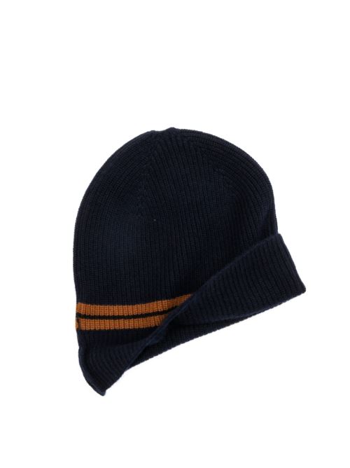Zegna Ribbed Cashmere Beanie Zwart