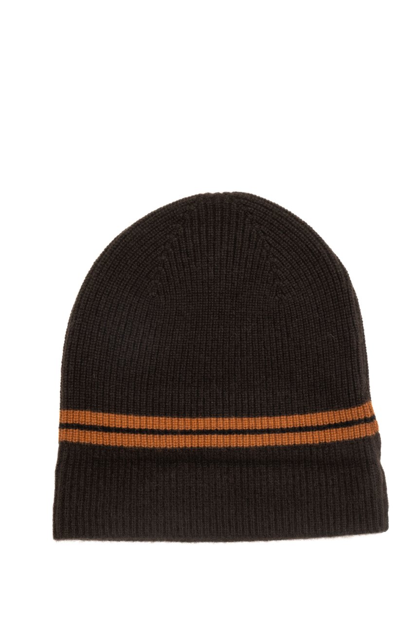 Zegna Ribbed Cashmere Beanie Zwart