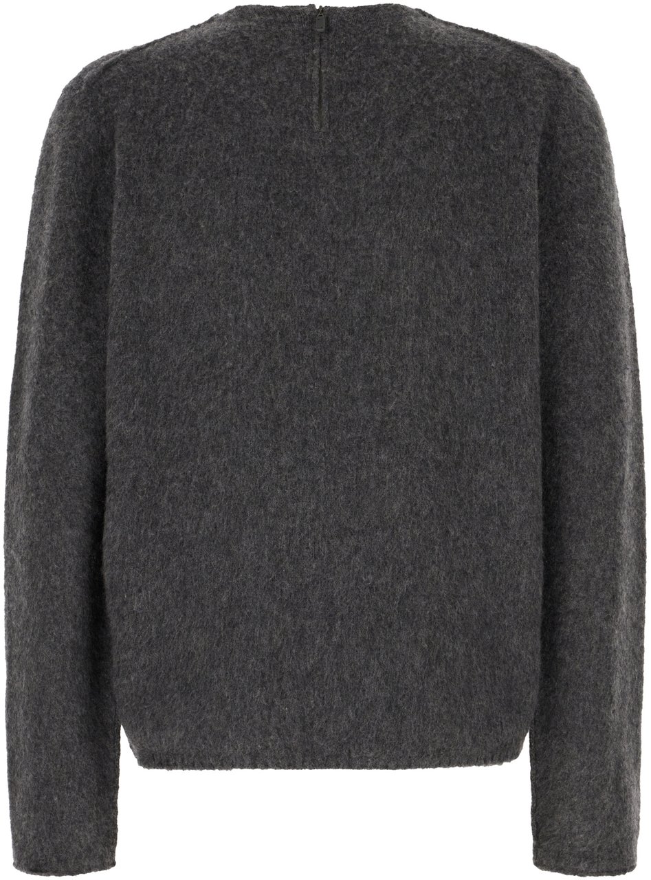Zegna Zegna Dark grey cashmere sweater Grijs