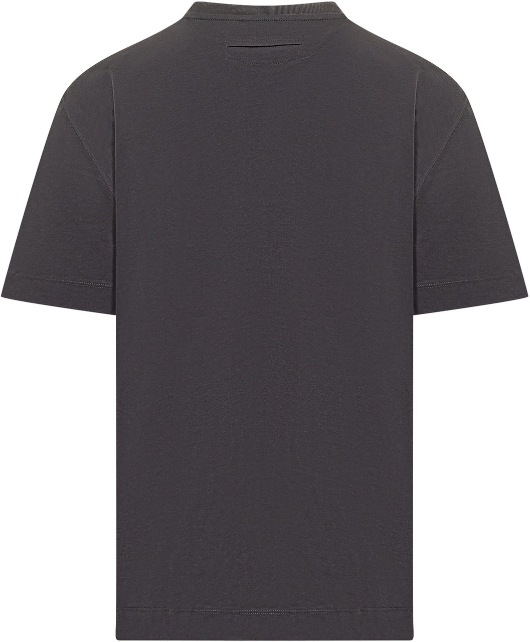 Zegna T-Shirt Con Girocollo Essenziale Donkergrijs