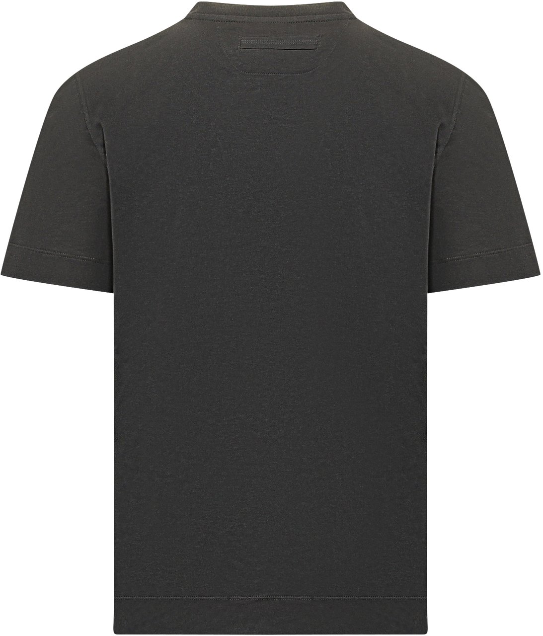 Zegna T-Shirt Girocollo Minimal Donkergrijs