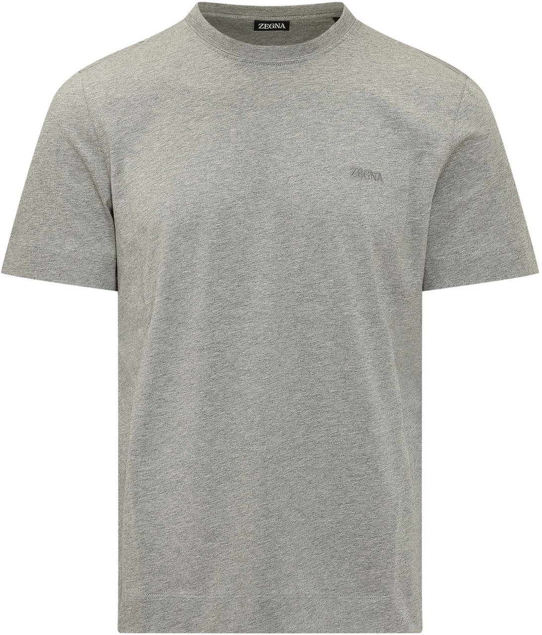 Zegna T-Shirt Con Girocollo Classico Lichtgrijs