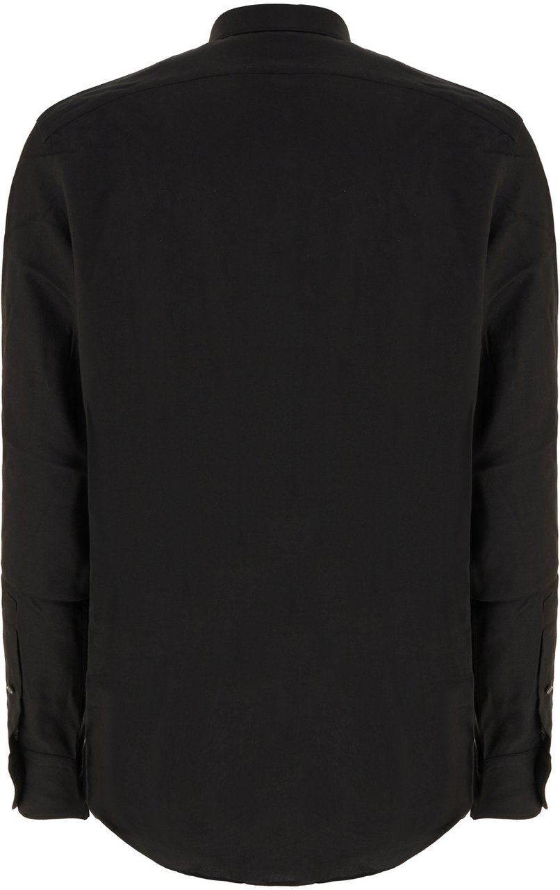 Zegna Zegna Black cotton blend shirt Zwart