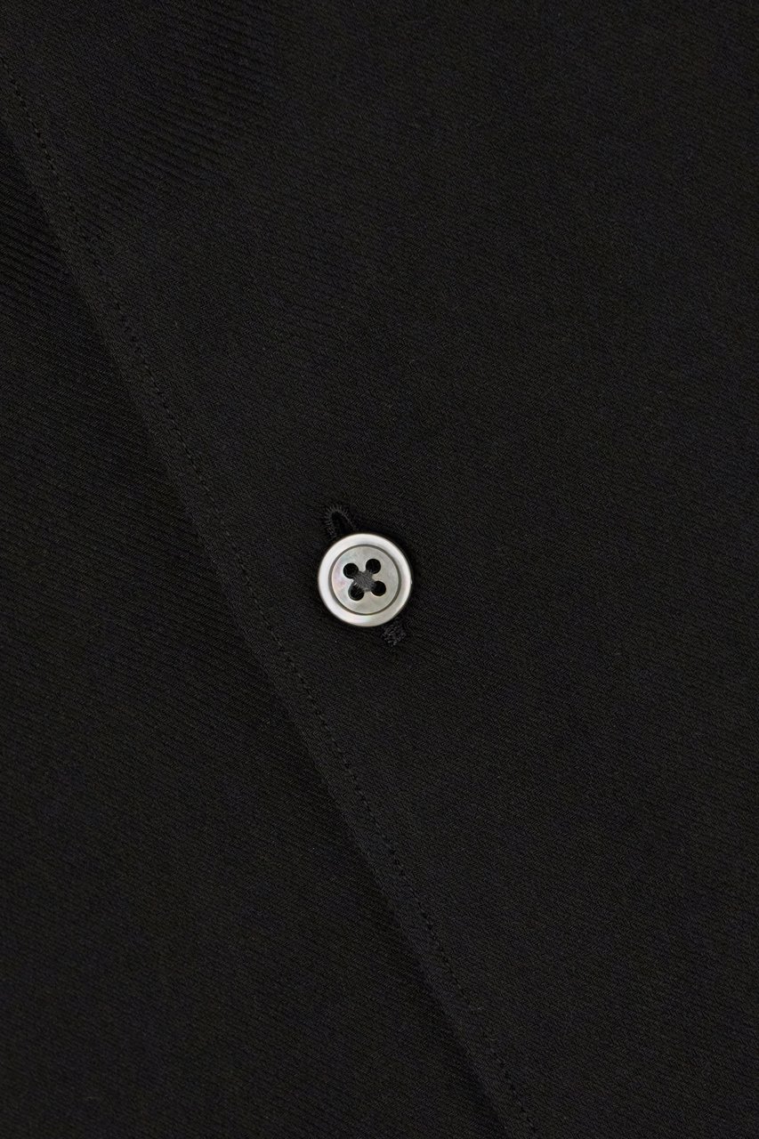 Zegna Zegna Black cotton blend shirt Zwart