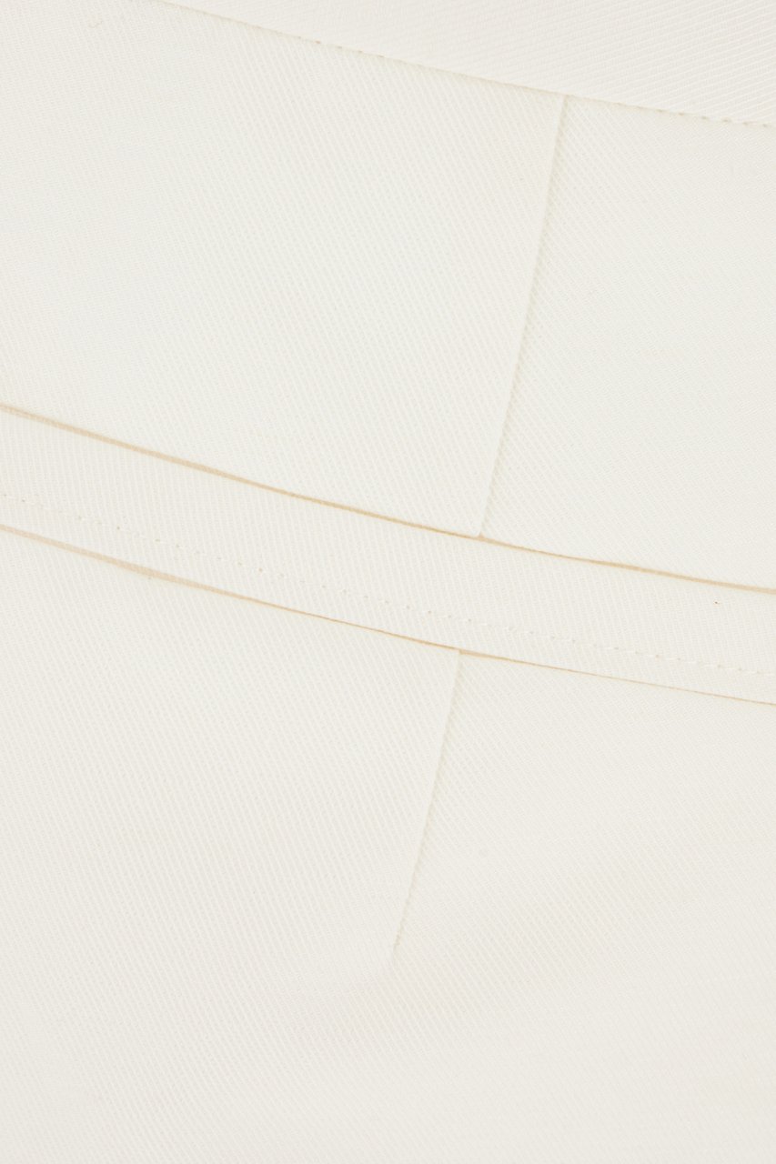 Zegna Zegna White cotton blend pants Wit