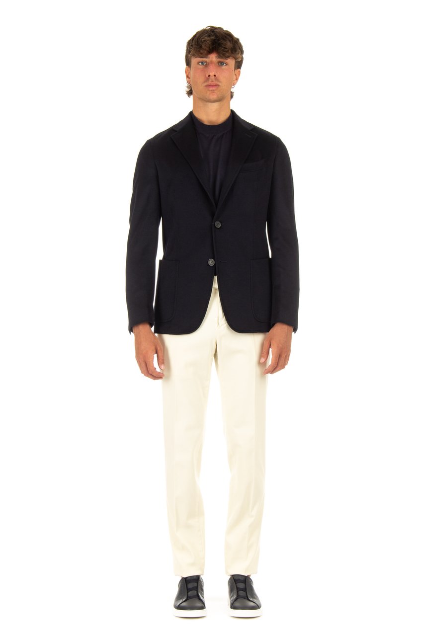 Zegna Pure Cashmere Unstructured Jacket Zwart