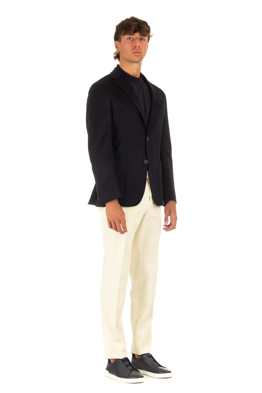 Zegna Pure Cashmere Unstructured Jacket Zwart