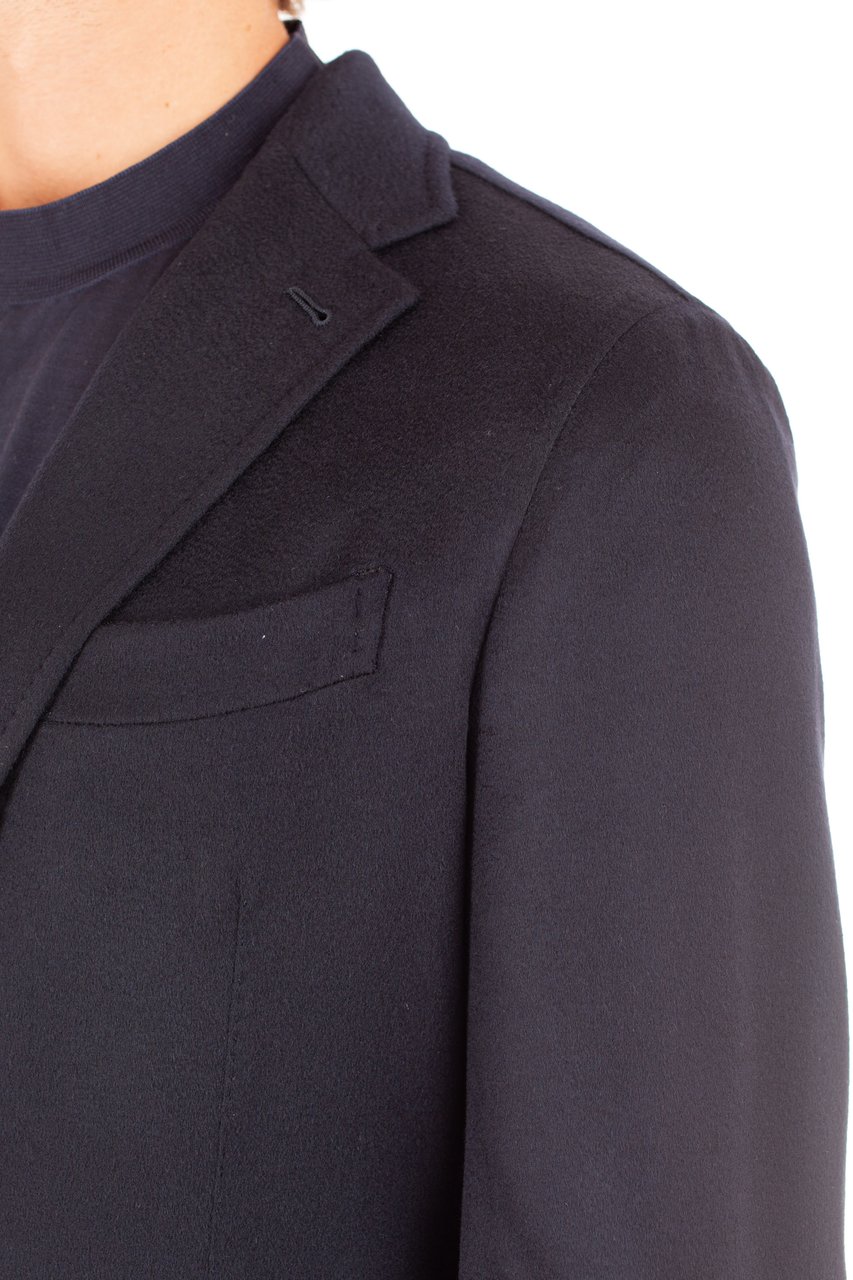 Zegna Pure Cashmere Unstructured Jacket Zwart