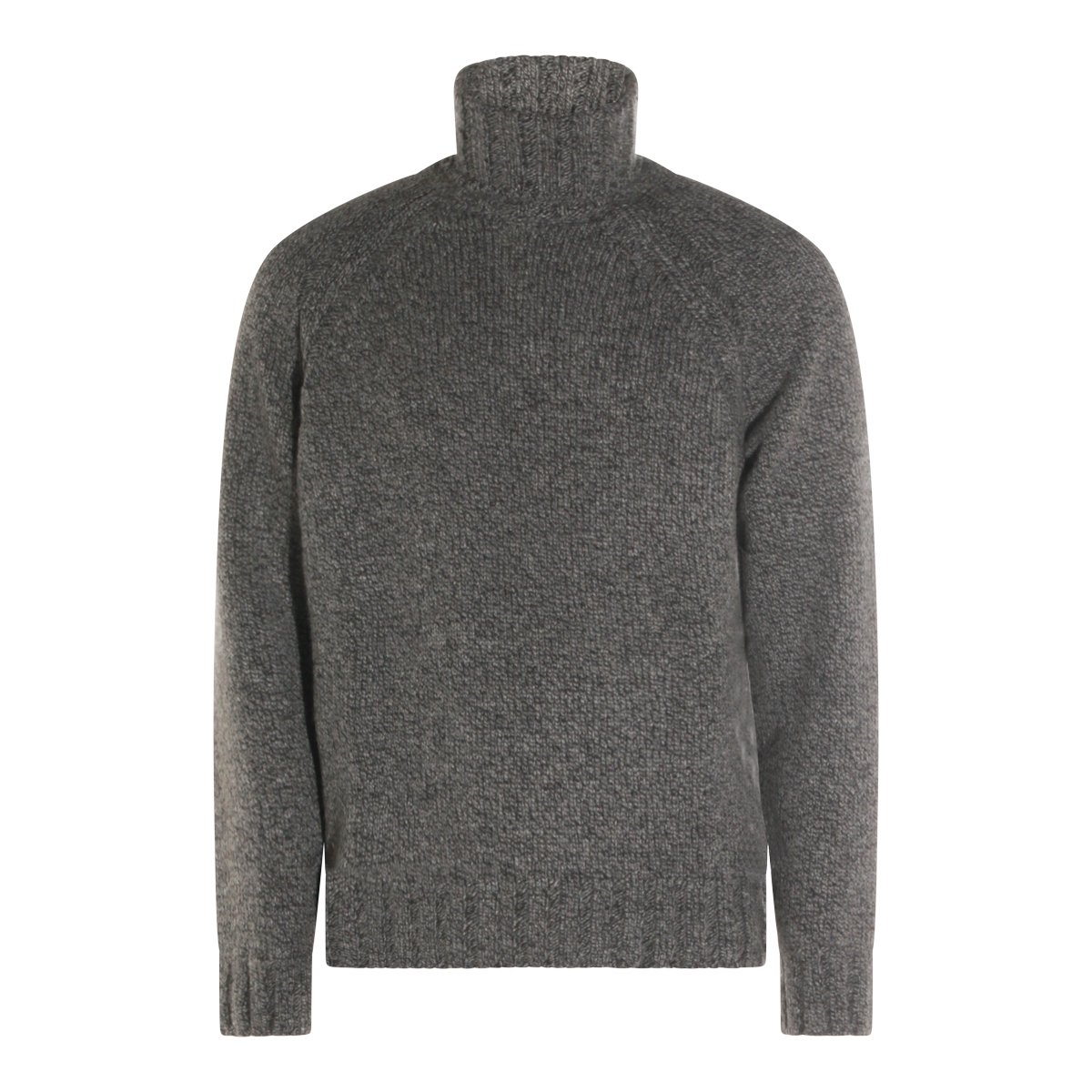 Zegna Dark Grey Cashmere Knitwear Grijs