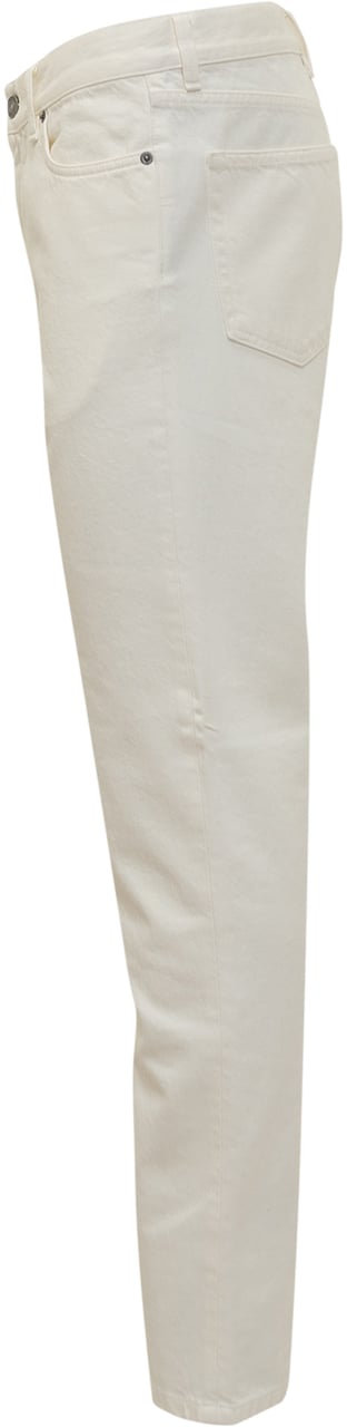 Zegna Zegna Pantaloni Cinque Tasche in Cotone Avorio Wit