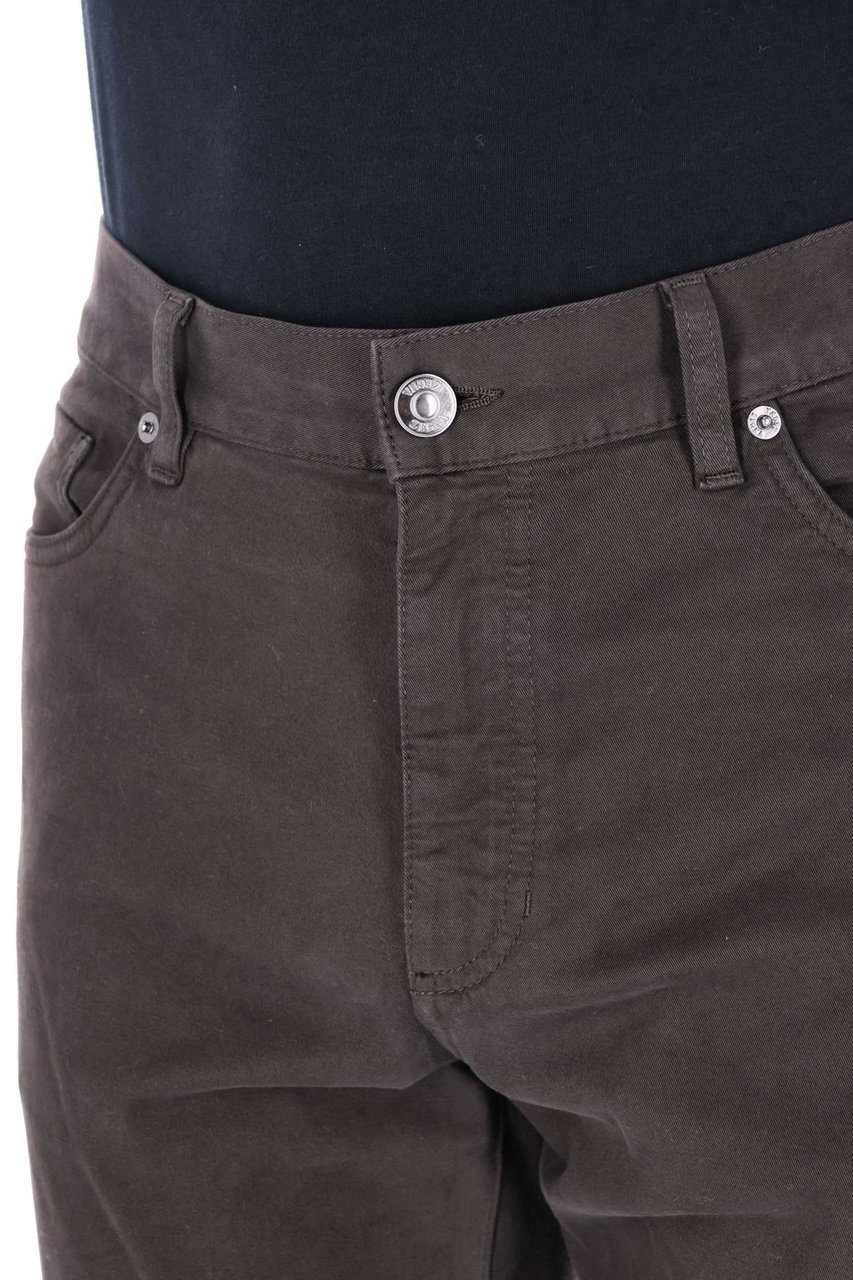 Zegna City Model Warm Cotton 5-Pocket Trousers Grijs
