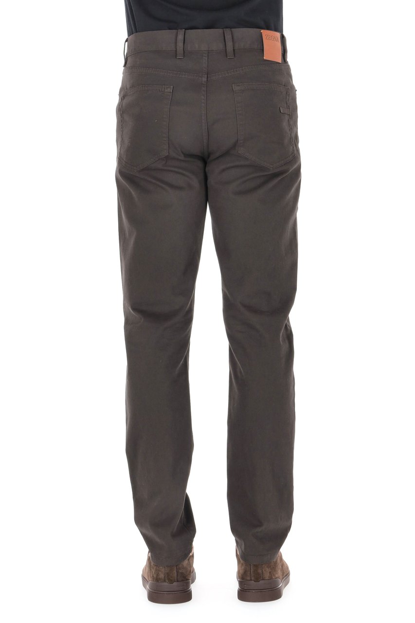 Zegna City Model Warm Cotton 5-Pocket Trousers Grijs