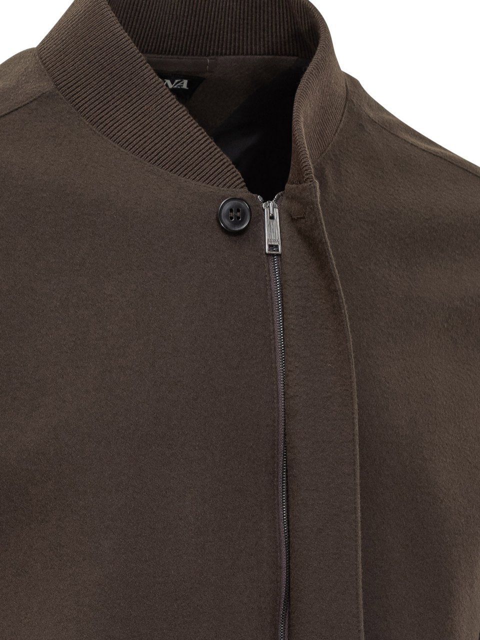 Zegna Zegna Giacca Marrone in Lana Bruin