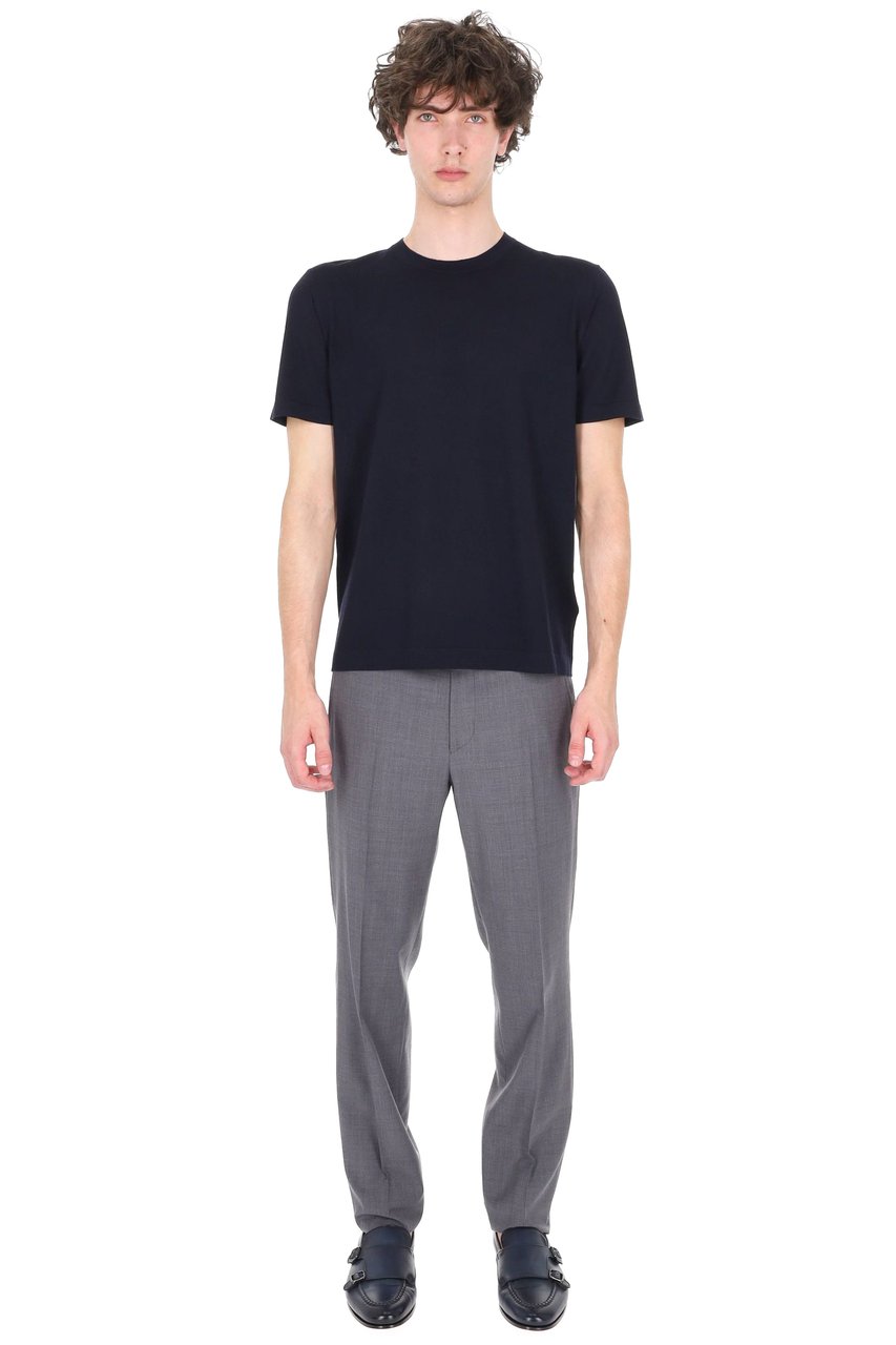 Zegna 15milmil Gauge 18 Wool T-Shirt Zwart