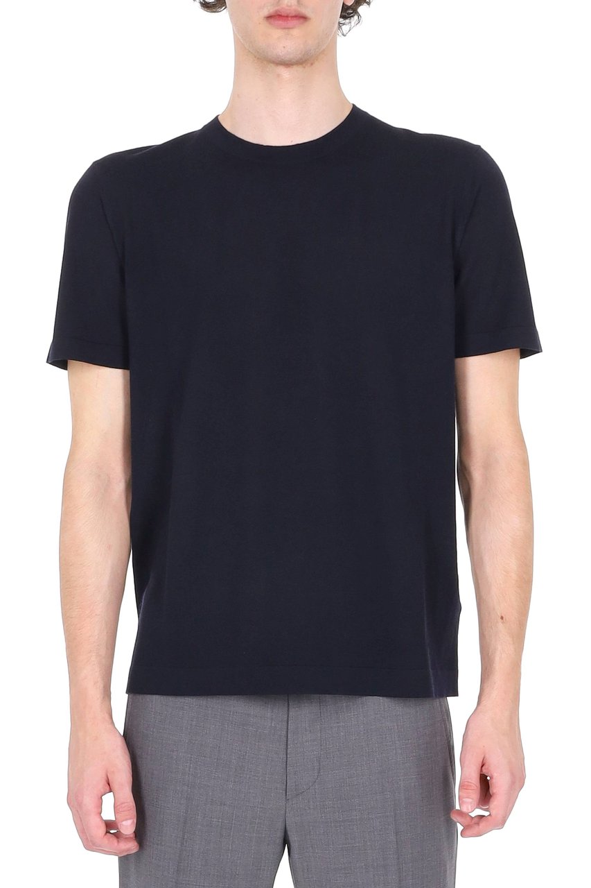 Zegna 15milmil Gauge 18 Wool T-Shirt Zwart