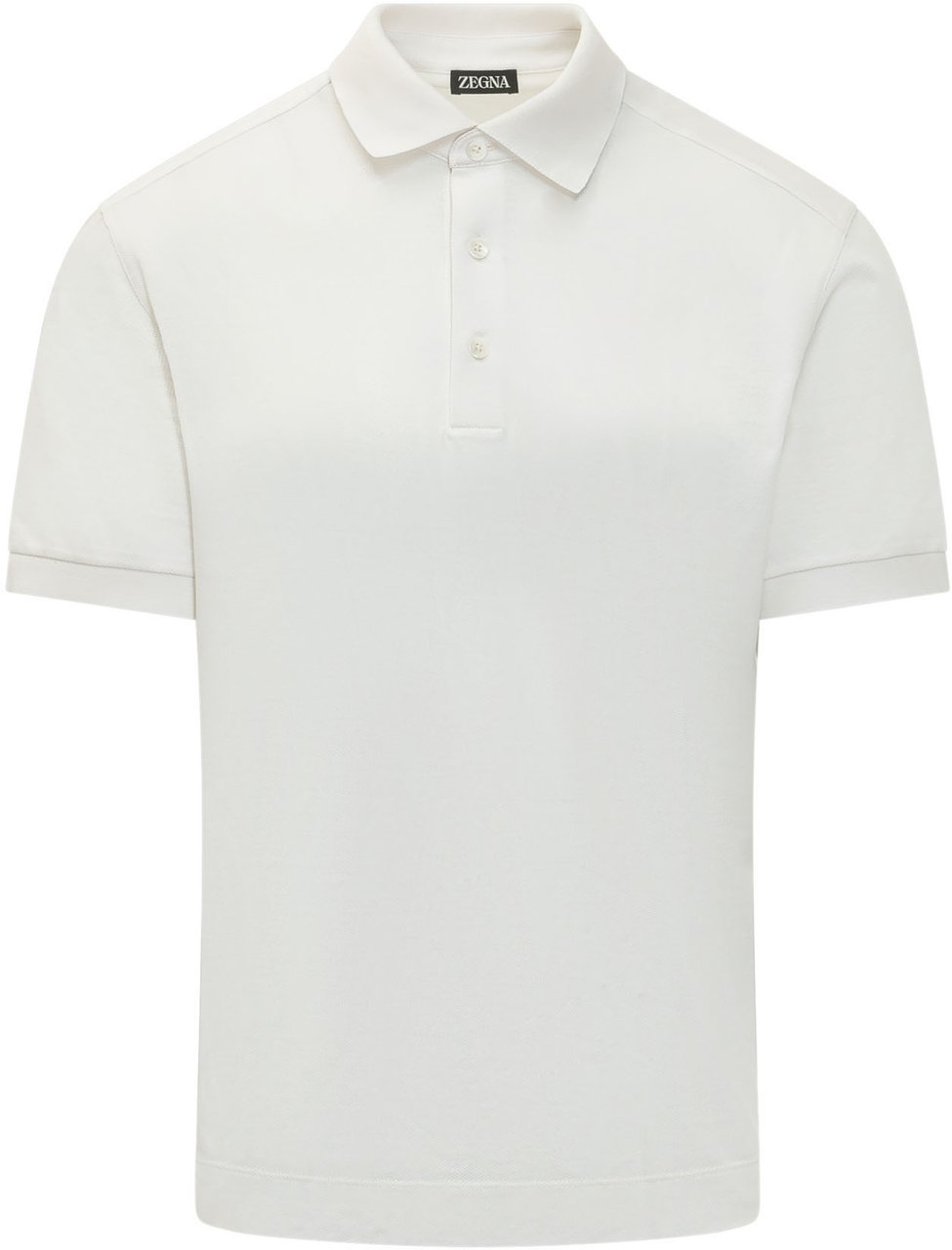 Zegna Polo con Colletto e Bottoni Wit