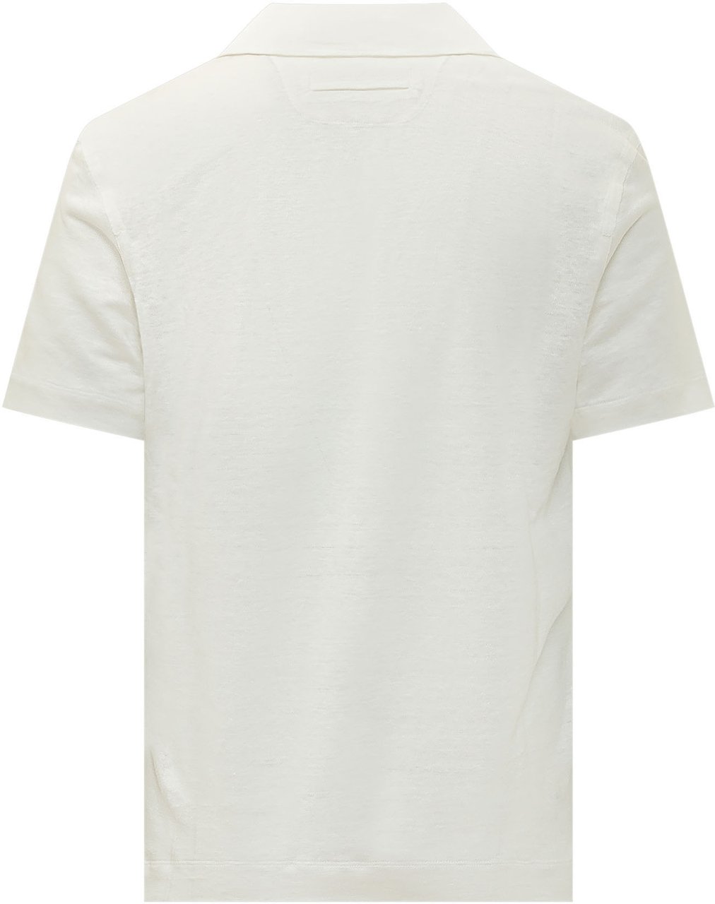 Zegna Polo in Maglia con Collo Aperto Wit