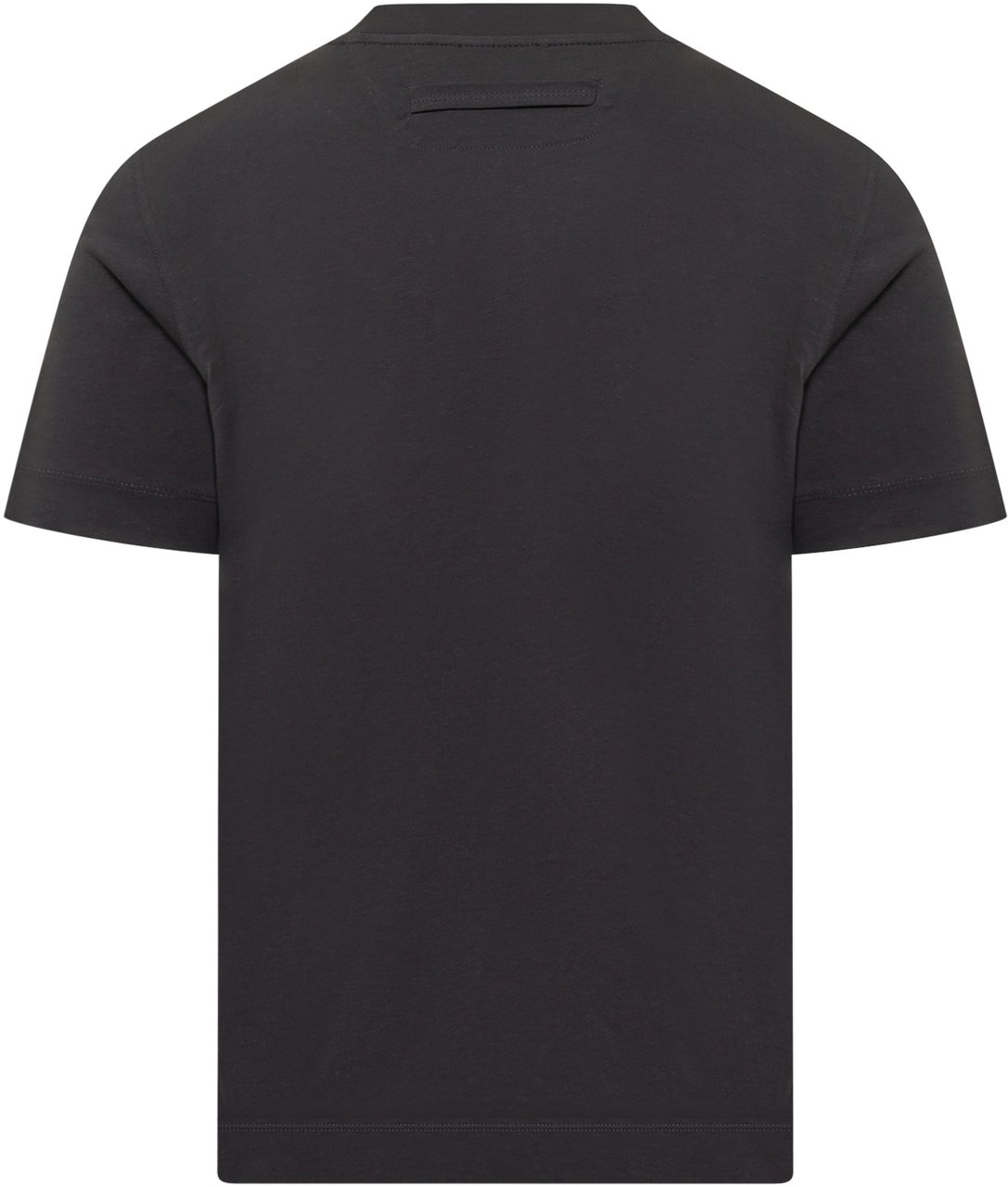 Zegna T-shirt in Puro Cotone Donkergrijs