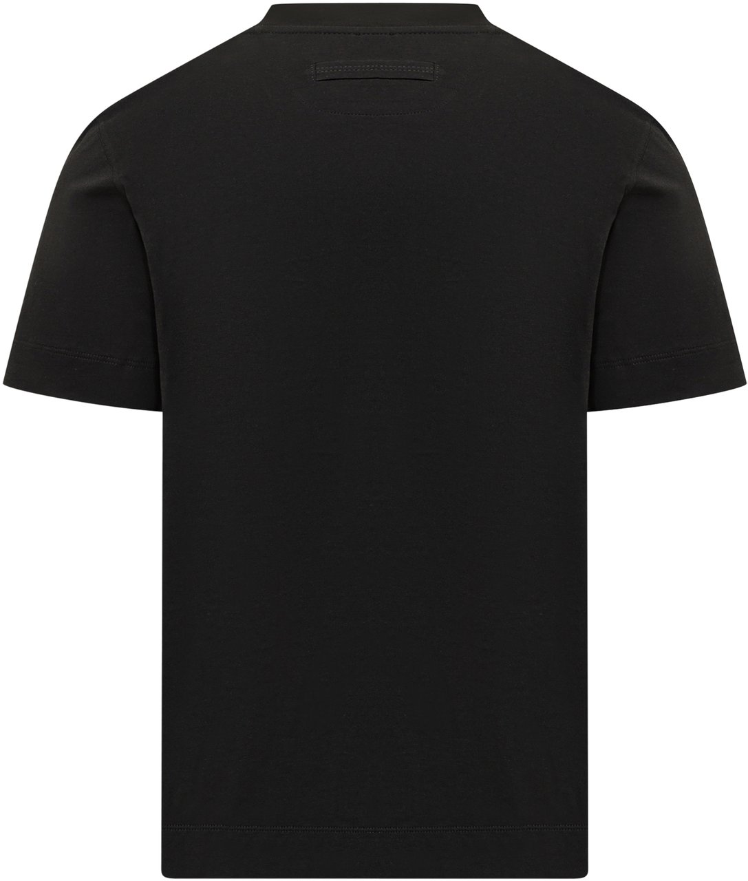 Zegna PURE COTTON T-SHIRT Zwart
