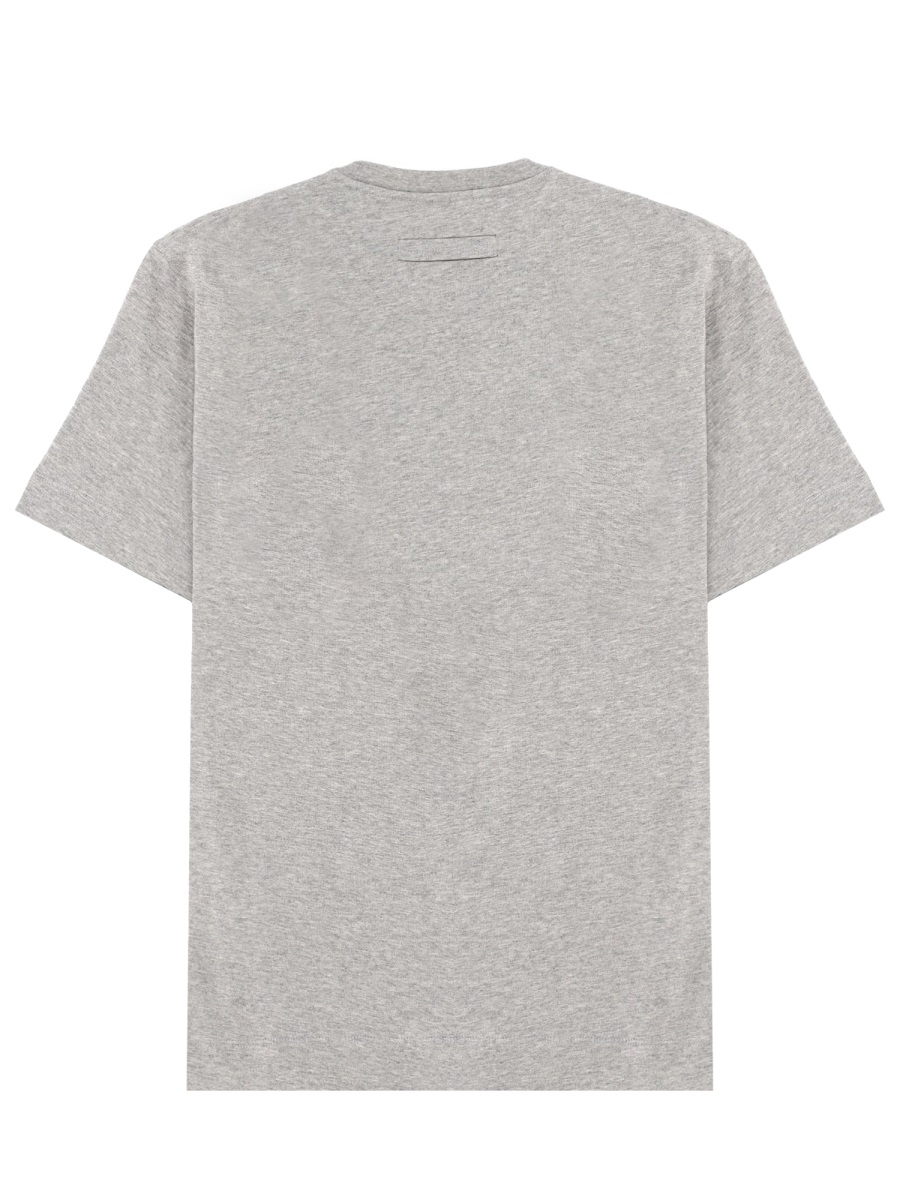 Zegna Classic Crew Neckline Chest Logo T-Shirt Wit