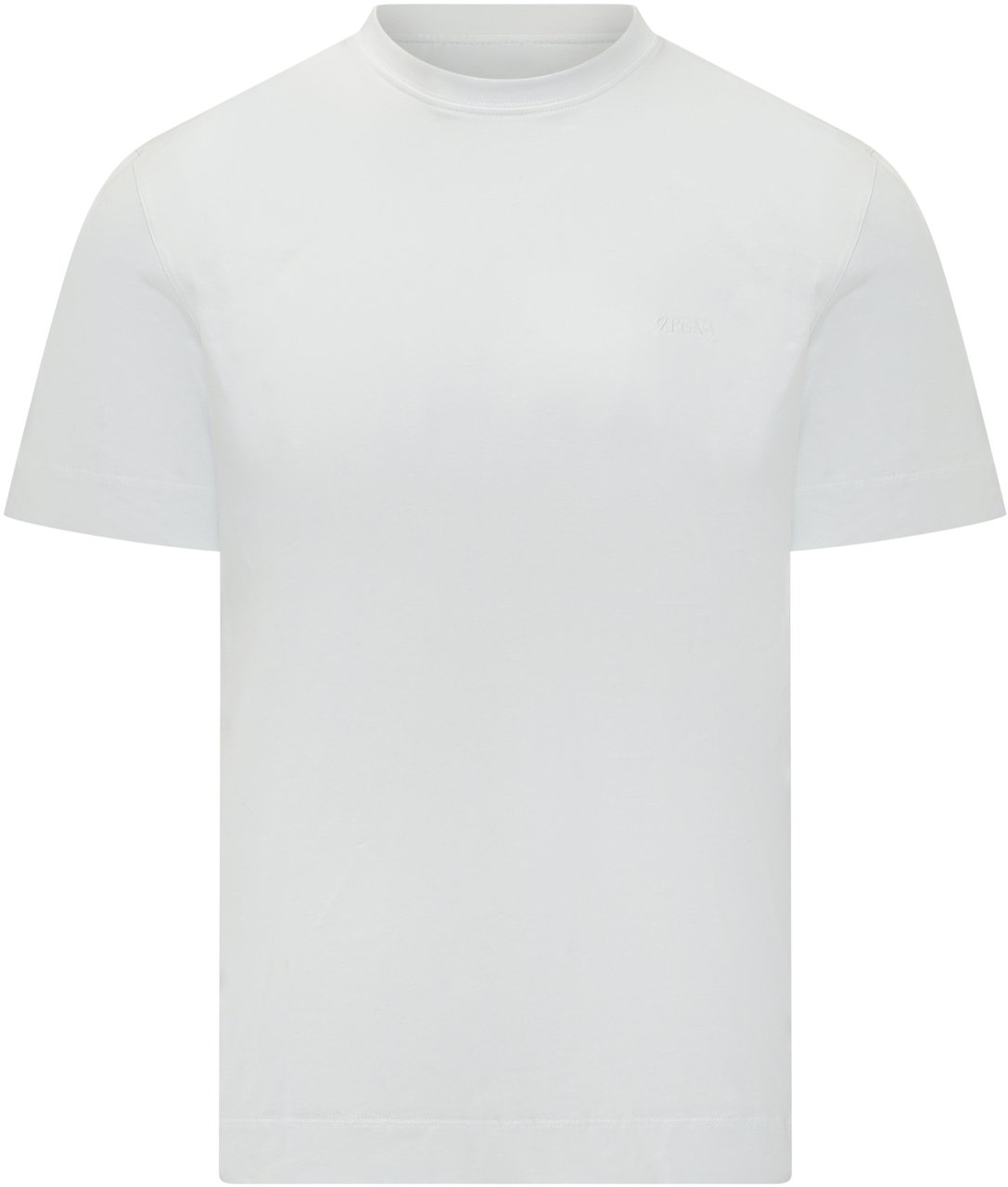Zegna T-shirt in Puro Cotone Wit