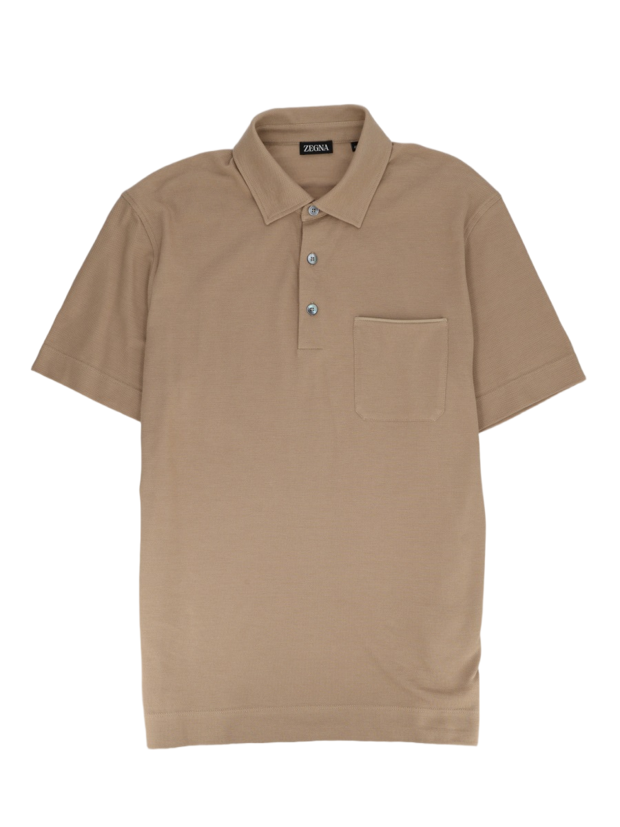 Zegna Classic Three-Button Polo Shirt Roze