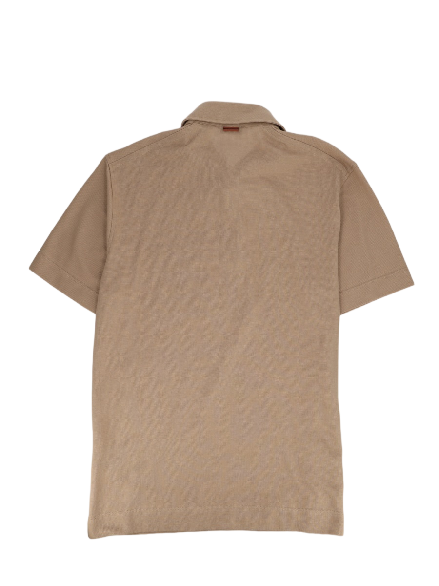 Zegna Classic Three-Button Polo Shirt Roze