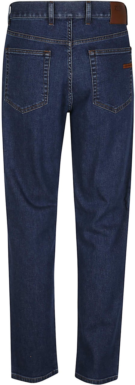 Zegna Inches Classic Light Comfort Jeans Blue Blauw