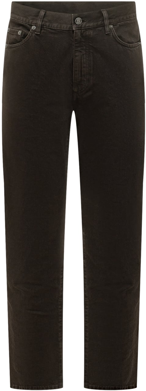 Zegna Pantaloni in Denim con Cinque Tasche Donkergrijs