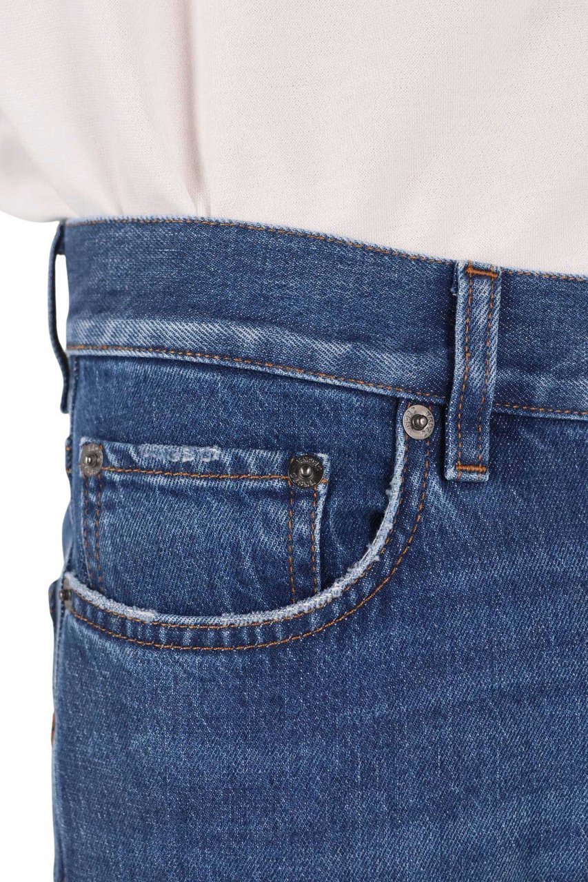 Zegna Classic Straight-Leg Jeans in Medium Blue Denim Wash Blauw