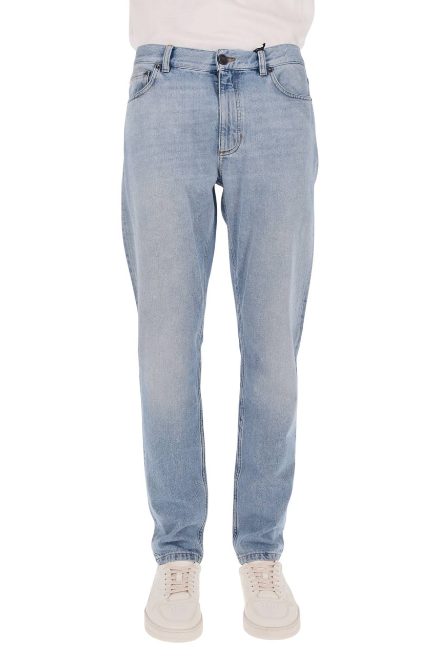 Zegna Light Wash Denim Jeans with Classic Five-Pocket Design Blauw