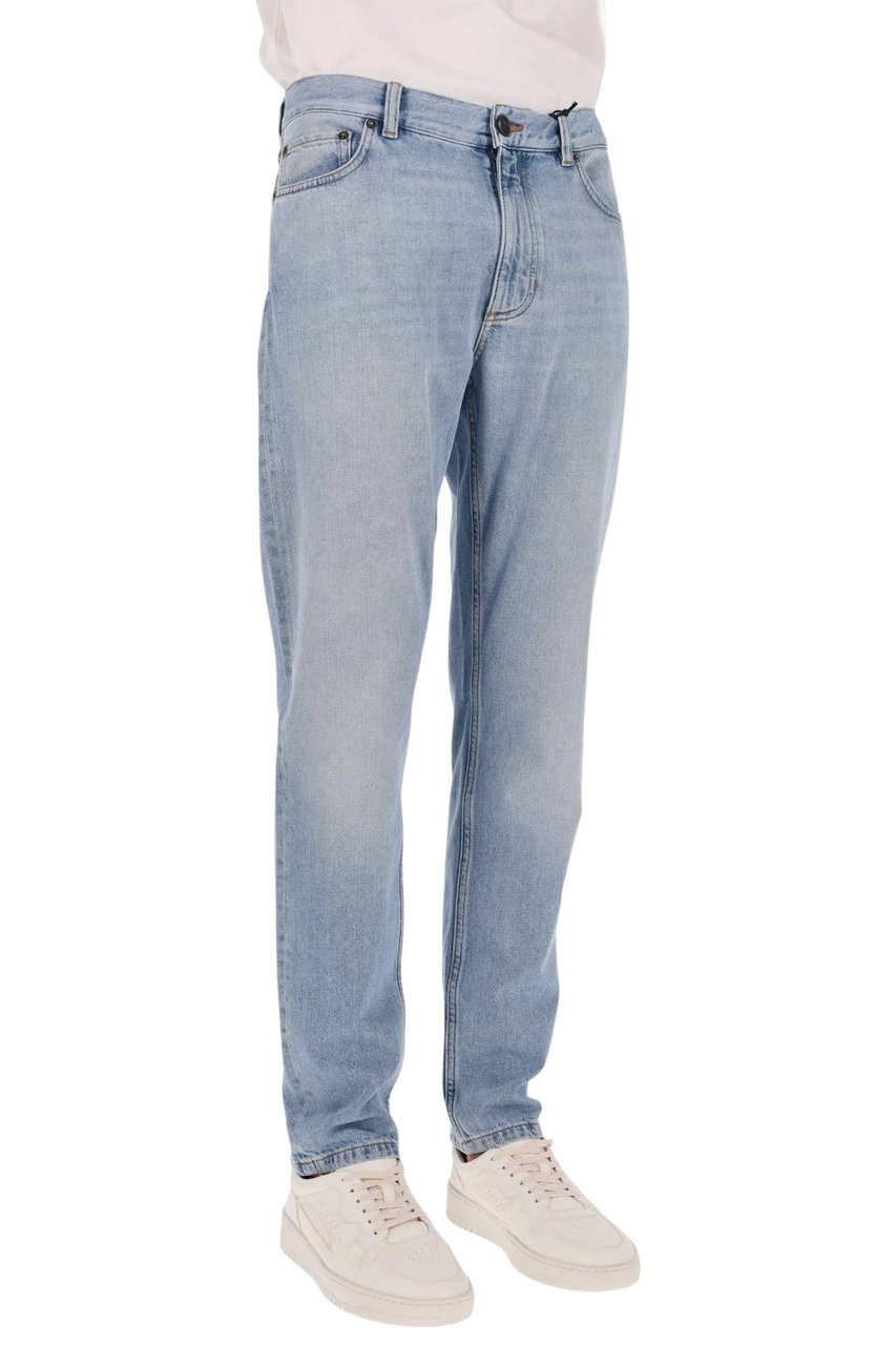 Zegna Light Wash Denim Jeans with Classic Five-Pocket Design Blauw