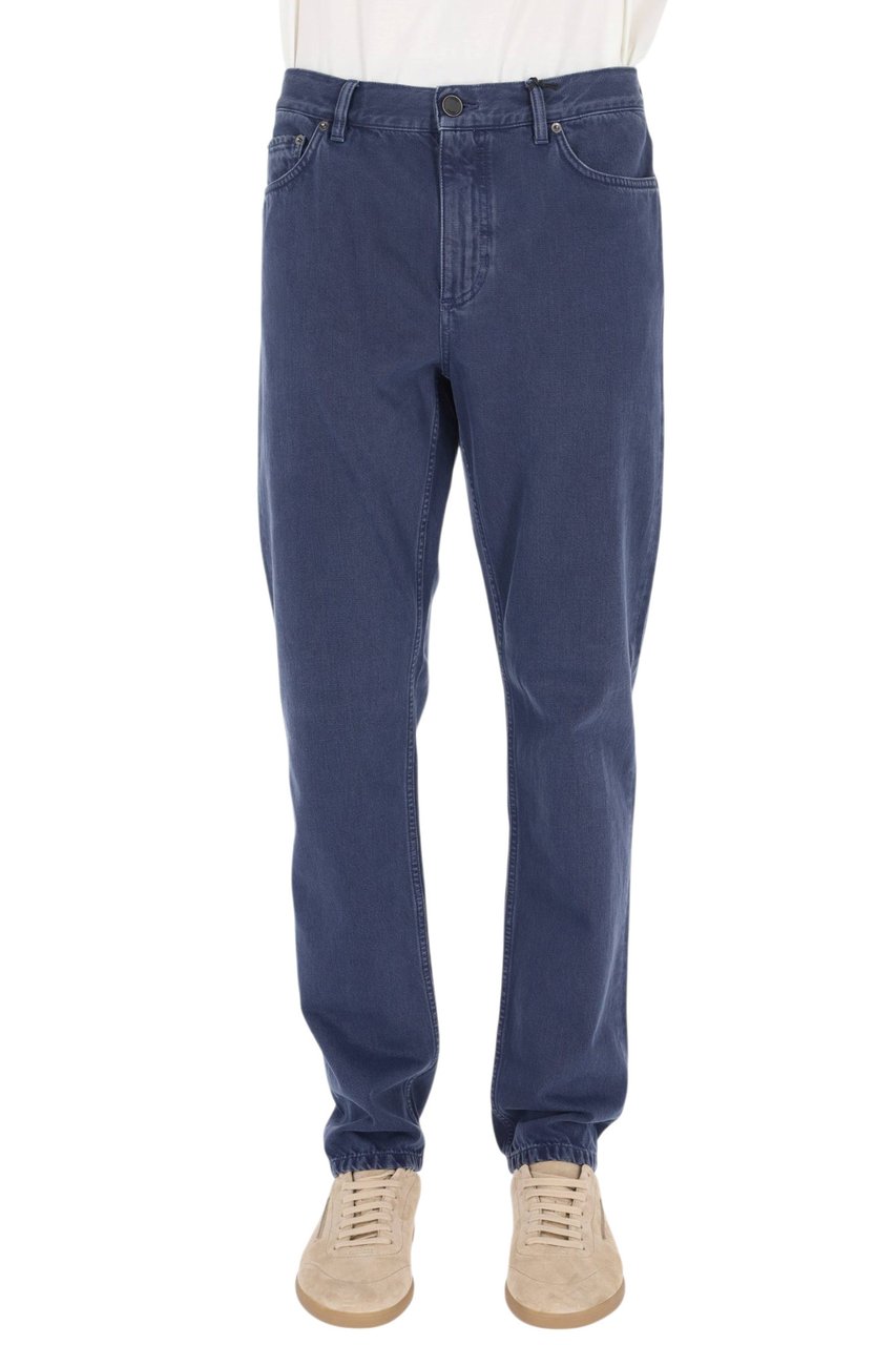 Zegna Roccia Marble Cotton Five-Pocket Pants Groen