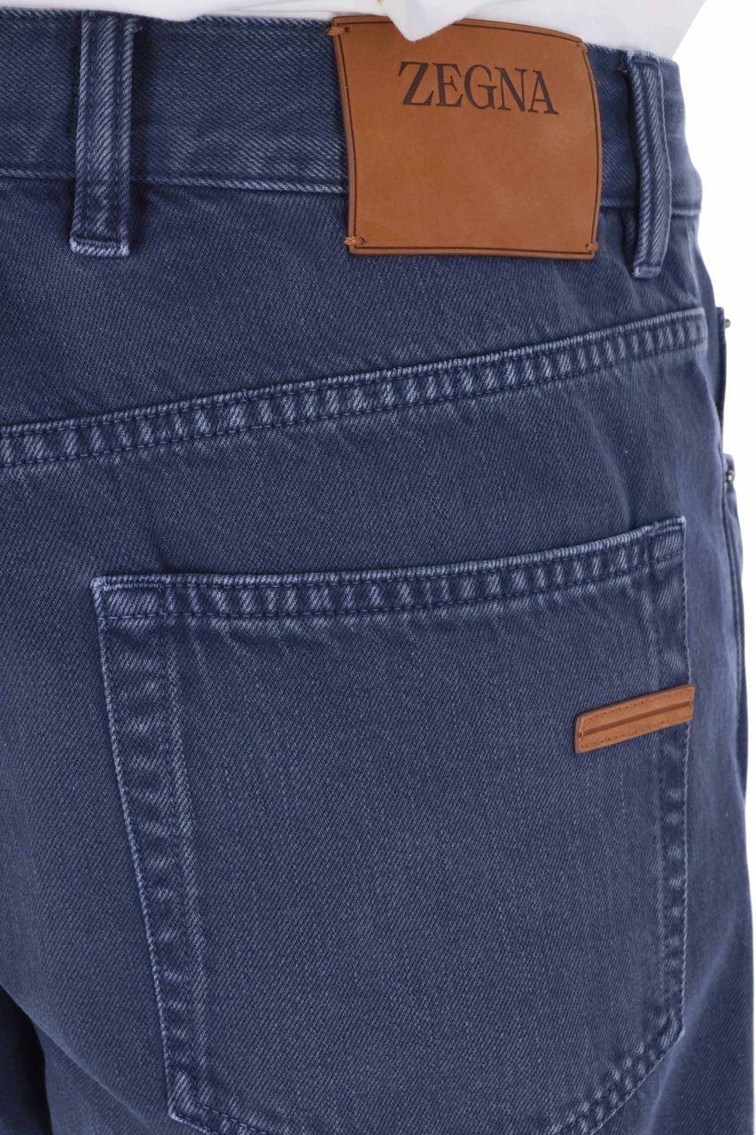 Zegna Roccia Marble Cotton Five-Pocket Pants Groen