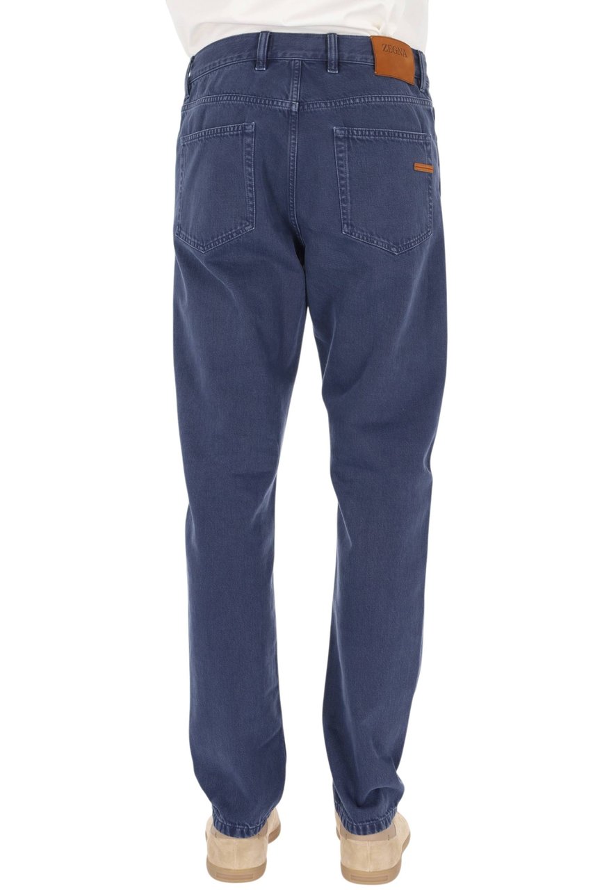 Zegna Roccia Marble Cotton Five-Pocket Pants Groen