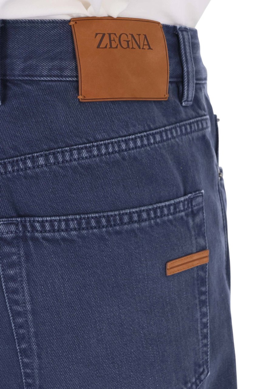 Zegna Roccia Marble Cotton Five-Pocket Pants Groen