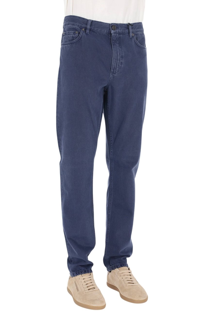 Zegna Roccia Marble Cotton Five-Pocket Pants Groen