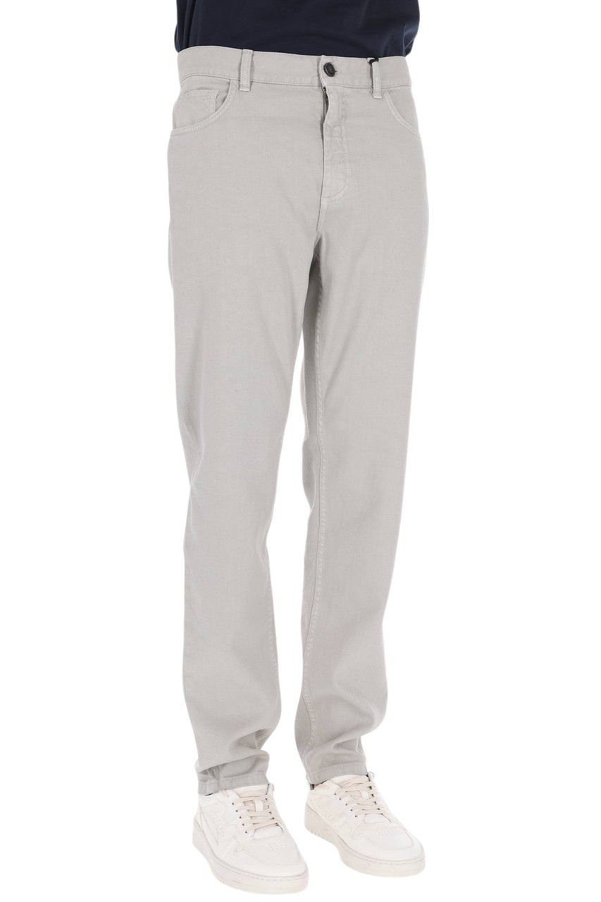 Zegna Roccia Marble Cotton Five-Pocket Pants Grijs