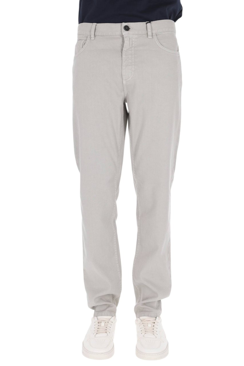 Zegna Roccia Marble Cotton Five-Pocket Pants Grijs