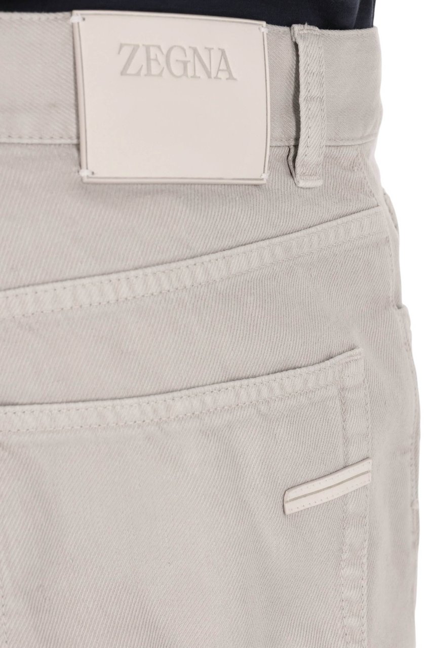 Zegna Roccia Marble Cotton Five-Pocket Pants Grijs