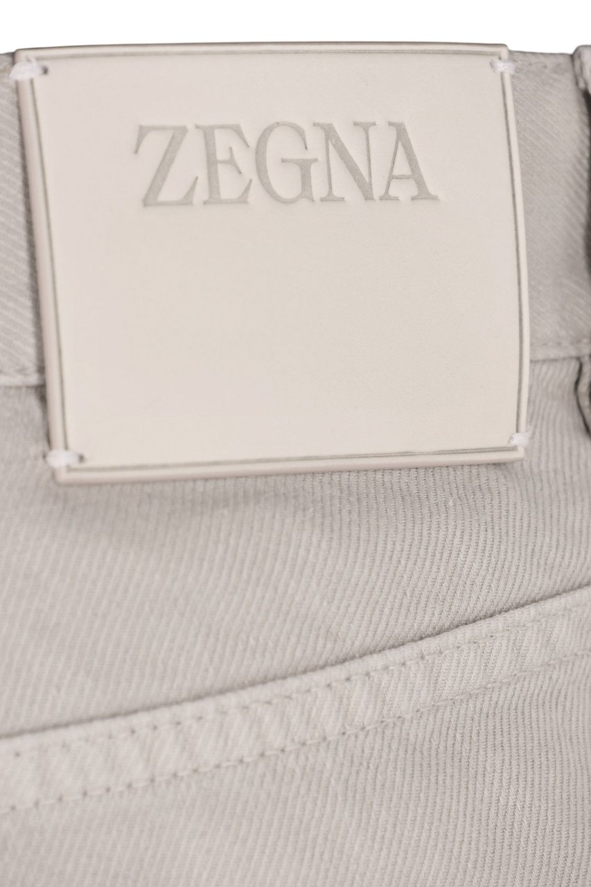 Zegna Roccia Marble Cotton Five-Pocket Pants Grijs