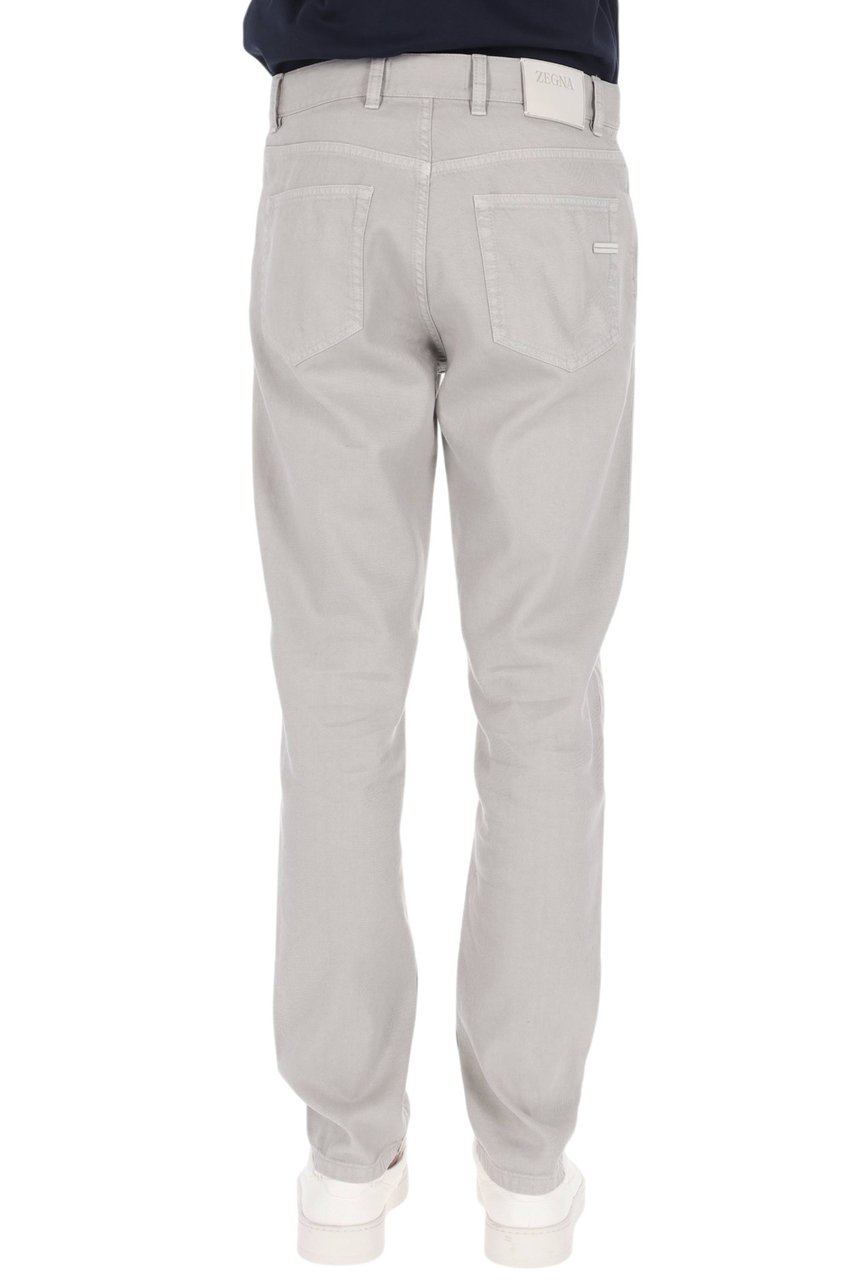 Zegna Roccia Marble Cotton Five-Pocket Pants Grijs