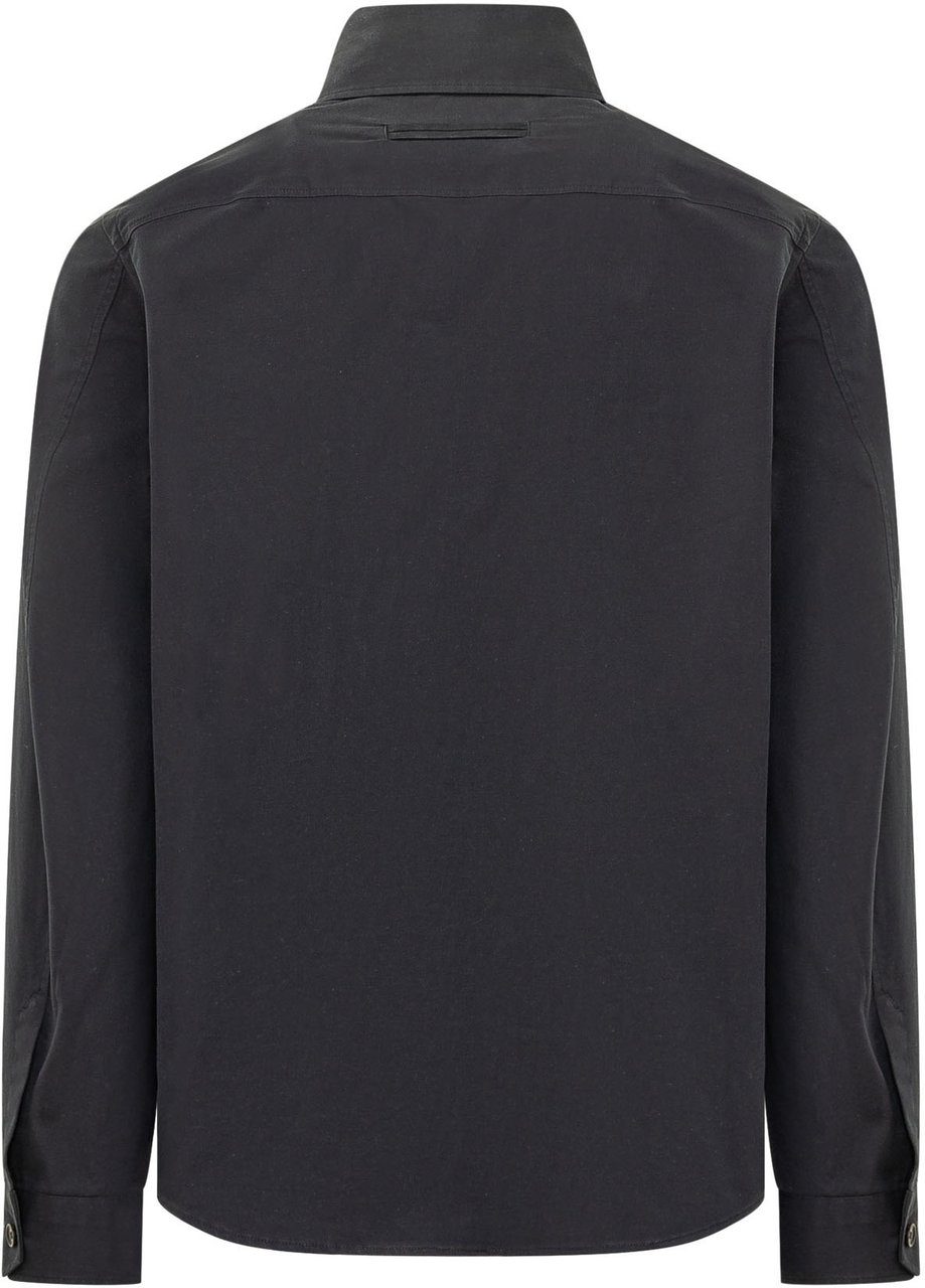 Zegna Overshirt con Tasche Applicate Donkergrijs