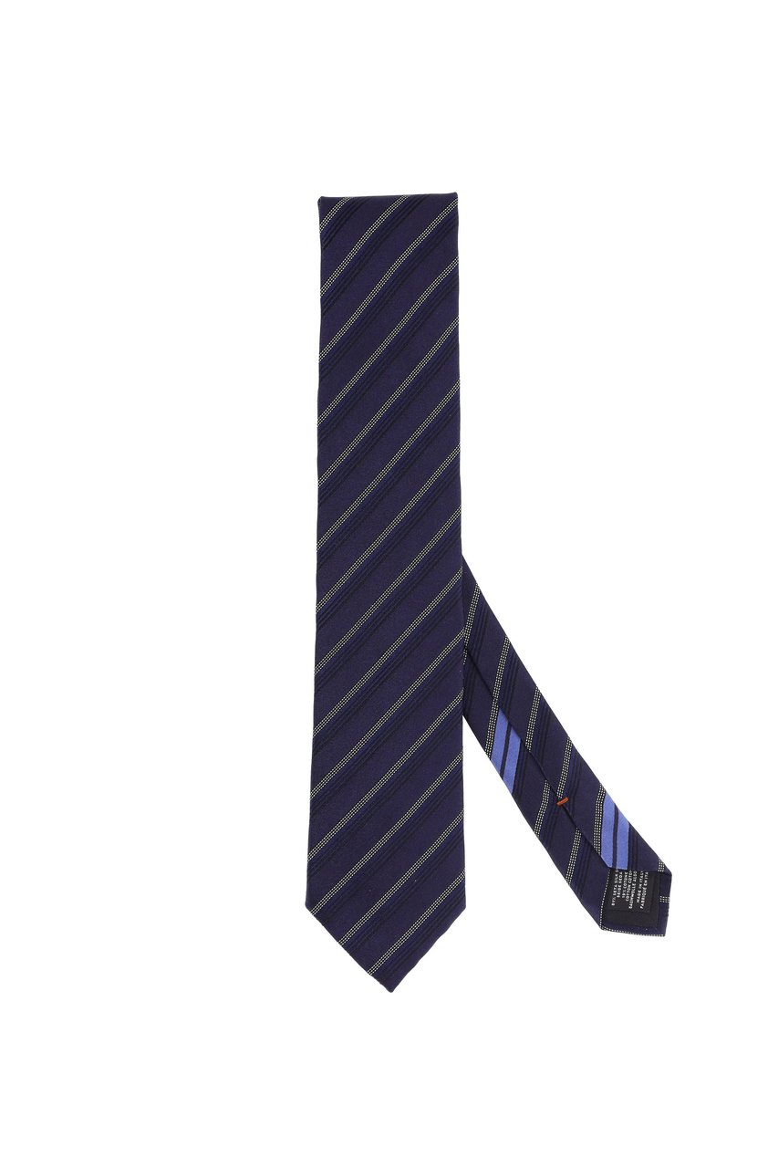 Zegna Pure Silk Textured Knit Tie Zwart