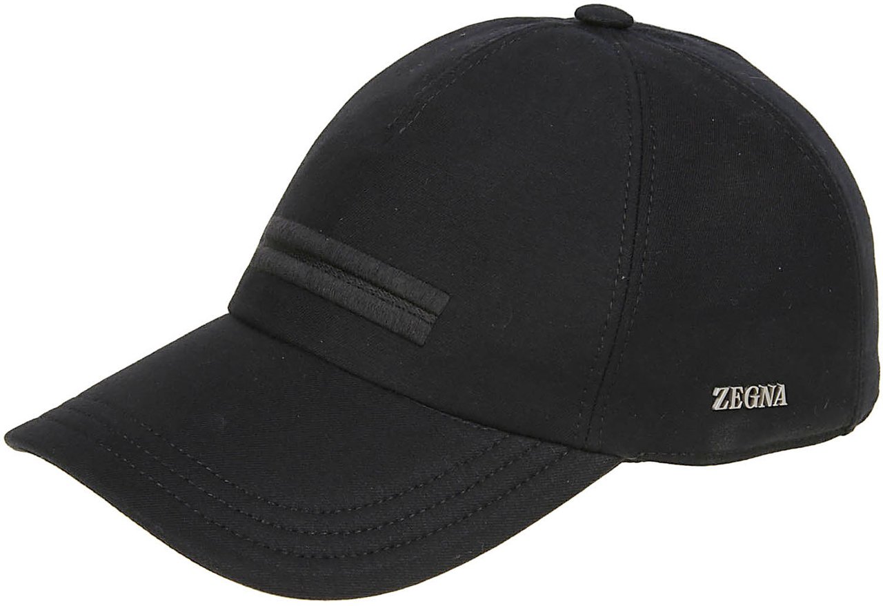 Zegna Lux Baseball Cap Black Zwart