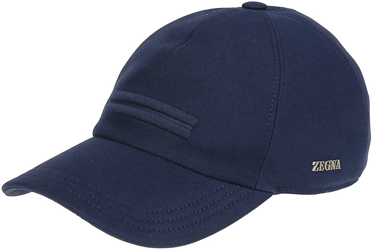 Zegna Lux Baseball Cap Blue Blauw
