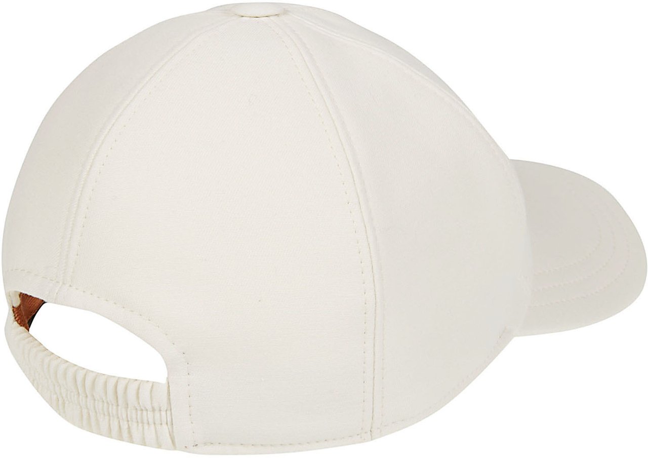 Zegna Lux Baseball Cap White Wit