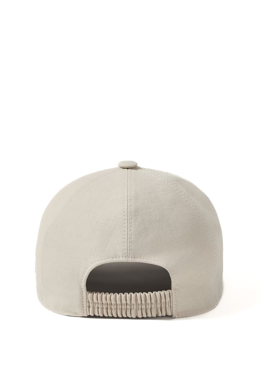 Zegna Ivory Oasi Lino Baseball Hat Grijs